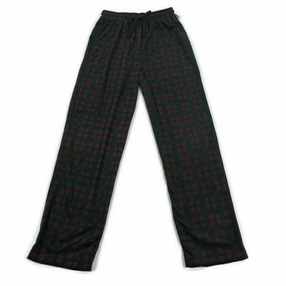 Club Room Mens Pajama Pants Fleece Lounge Burgundy